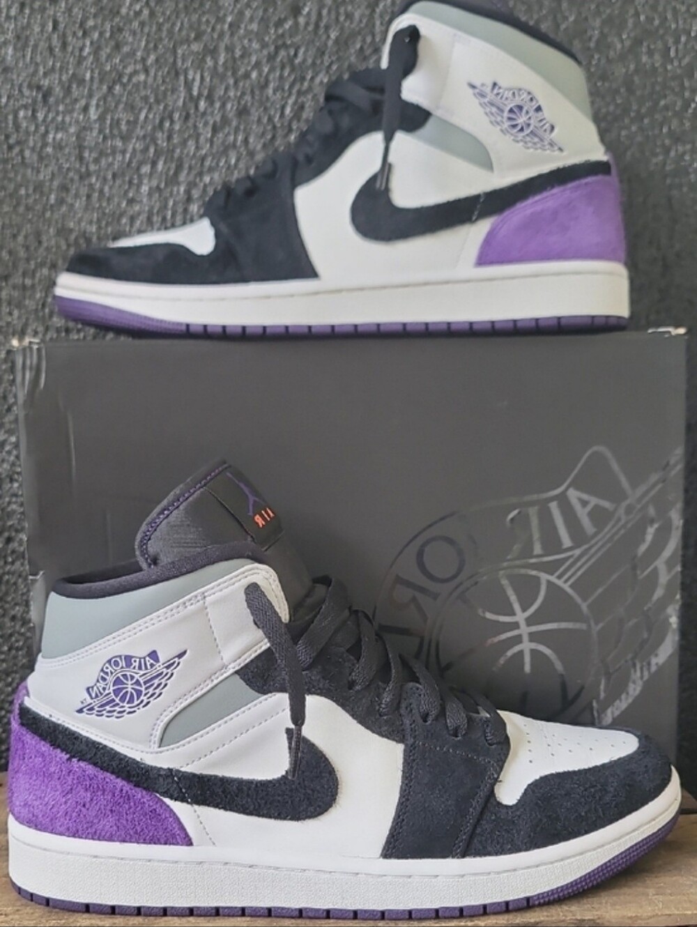 Nike Air Jordan 1 Mid SE "Varsity Purple" Wmns 10.5 Great Cond! Fast Shipping